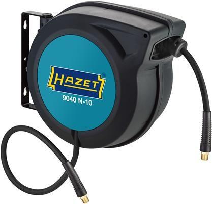 Tambur de furtun HAZET HZ9040N-10, lungime de 15 metri, diametru de 10 mm, presiune maximă de 20 bar, montare pe perete