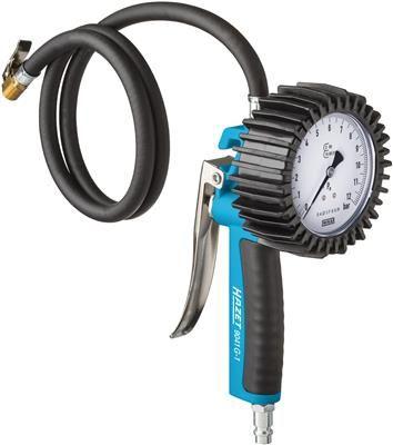 Pistol pneumatic HAZET HZ9041G-1 pentru umflat anvelope, cu manometru analogic, furtun de 1 metru, presiune maximă 12 bar