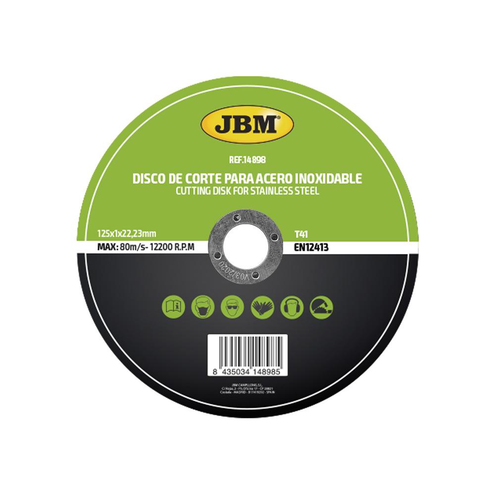 Disc de tăiere pentru oțel inoxidabil, 125 x 1 mm, model JBM 14898