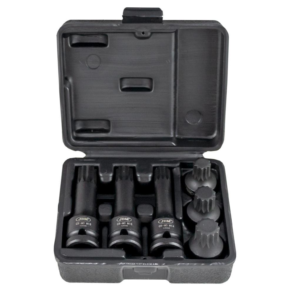 Set de 6 chei tubulare de impact 1/2