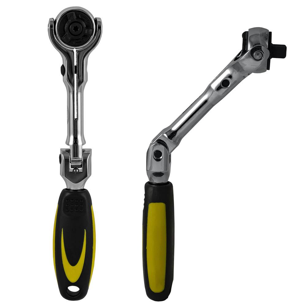 Cheie clichet articulată JBM 52587, prindere pătrat 1/4 inch, 72 dinți, lungime 175 mm