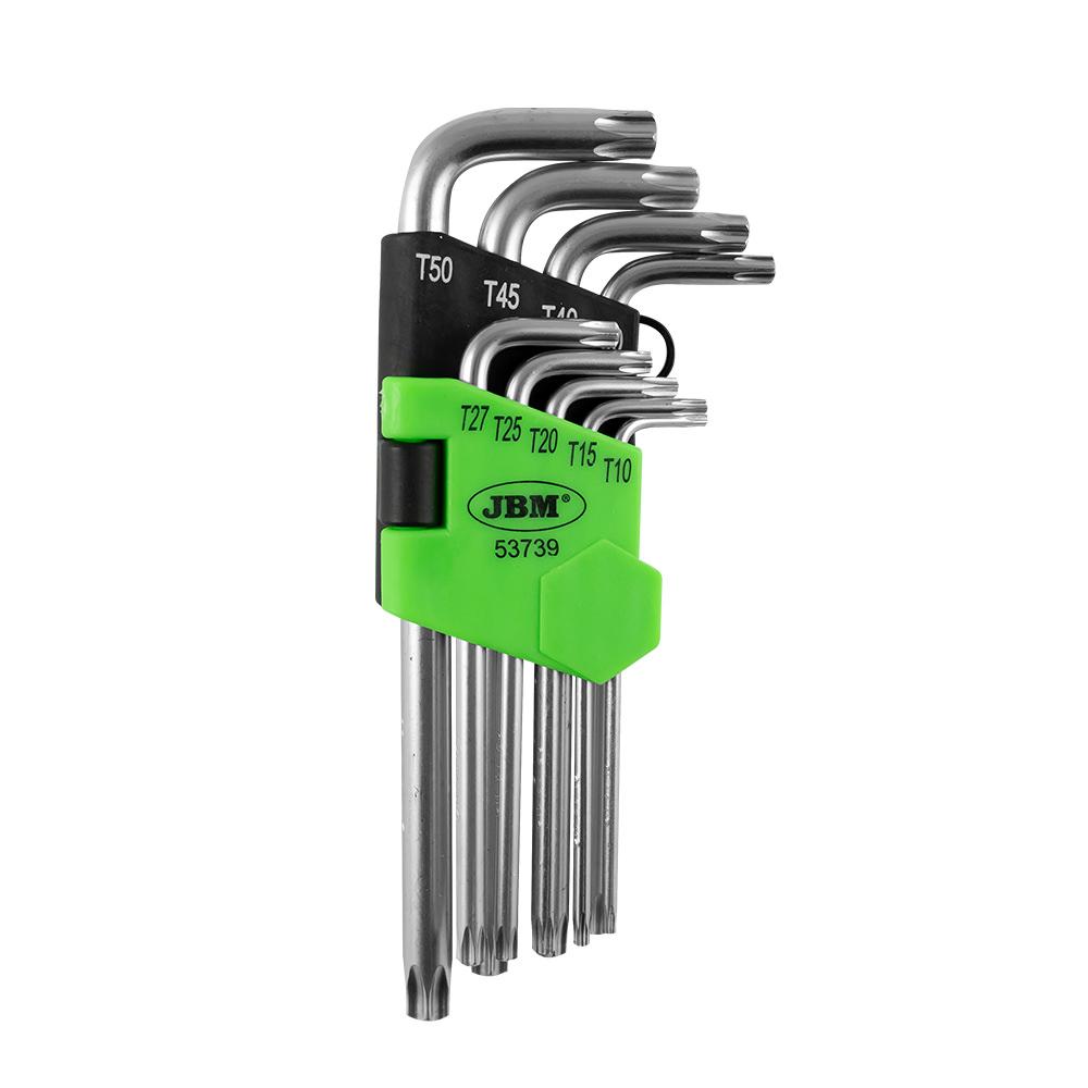 Set de 9 Chei Torx Extra Lungi JBM, Model 53739