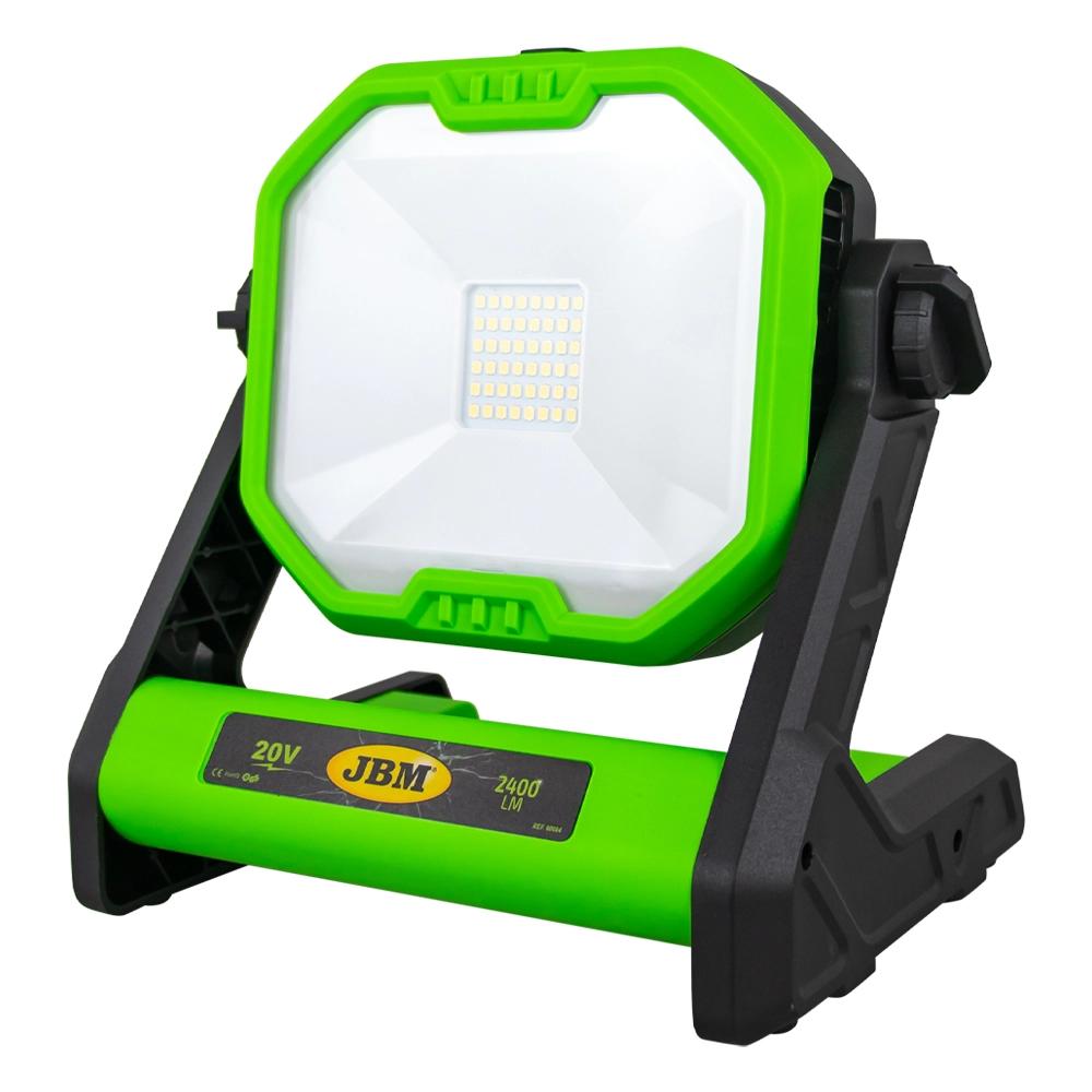 Lampa de lucru rotativă LED JBM 60004, alimentare la rețea sau cu acumulator 20 V, flux luminos 1200-2400 lm, fără acumulator inclus