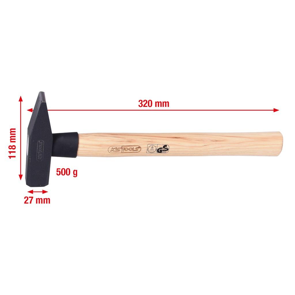 Ciocan de lăcătuș cu coadă din lemn de hickory, 500g