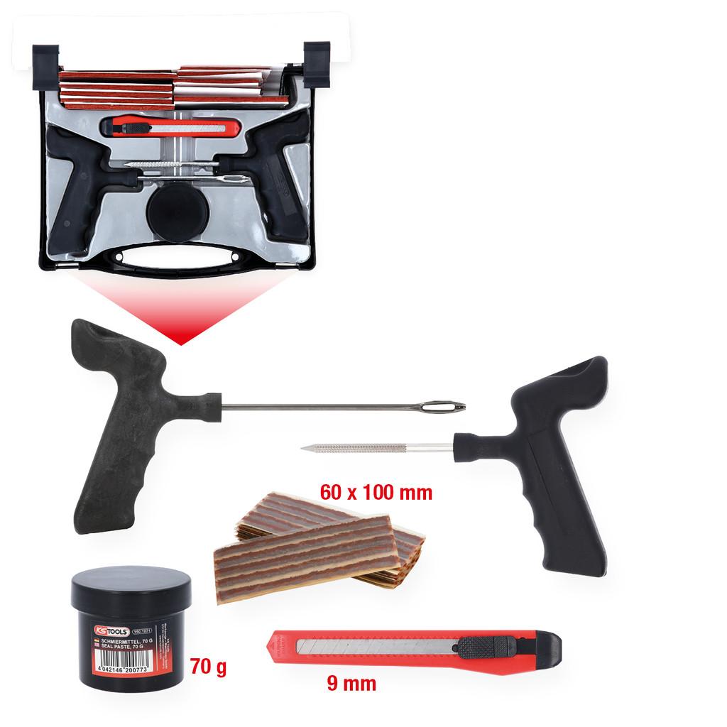Set de vulcanizare anvelope auto, 5 piese, fire de 100 mm