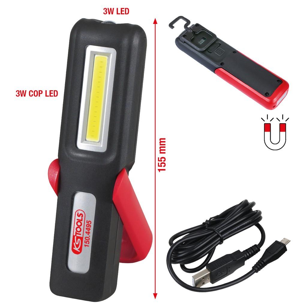 Lampă de mână pliabilă pentru atelier, 3W, LED COB