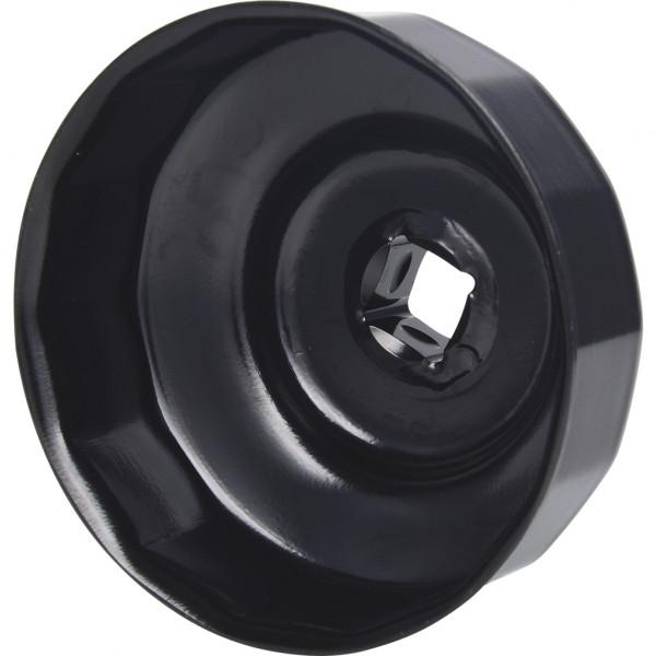 Cheie pentru filtru de ulei KS TOOLS 150.9292, cu antrenor pătrat de 1/2 inch, deschidere de 74 mm, 14 suprafețe, din oțel pentru scule