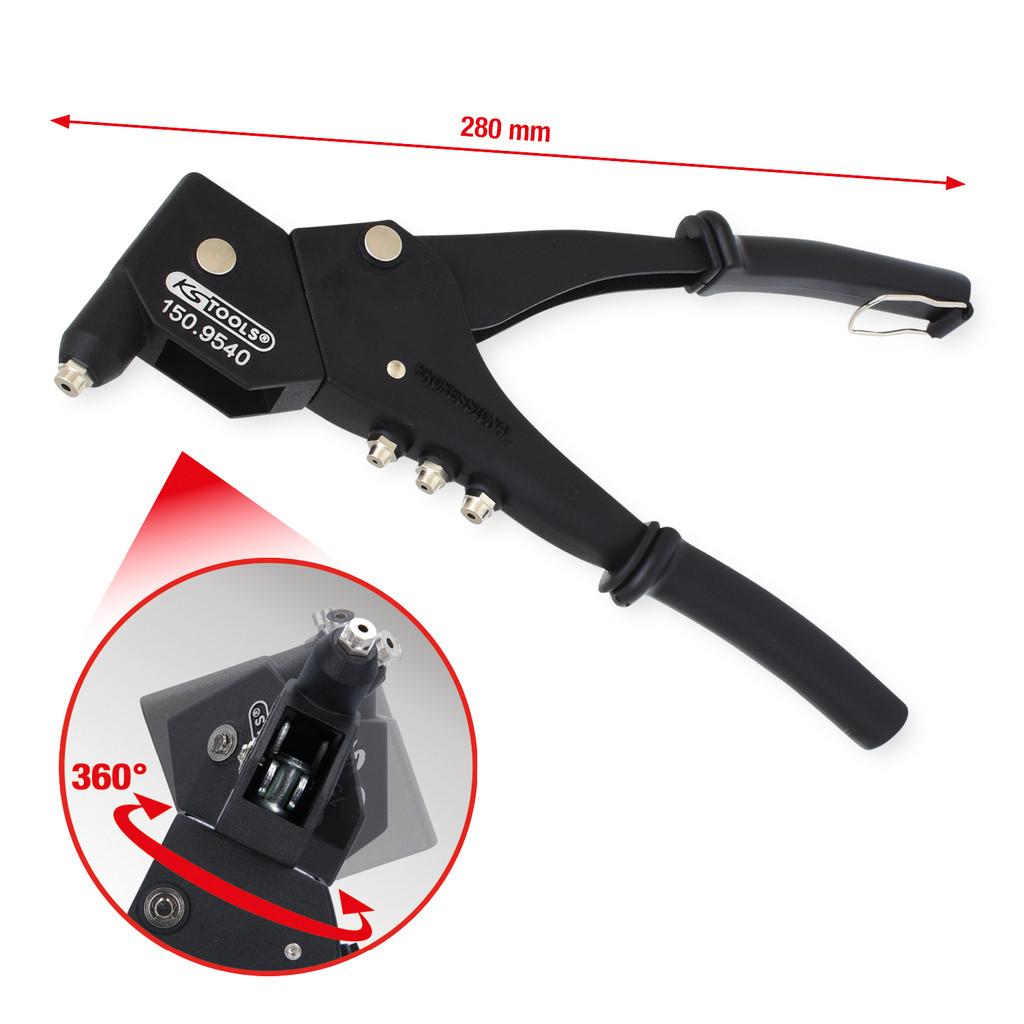 Clește manual pentru nituri, lungime 280 mm