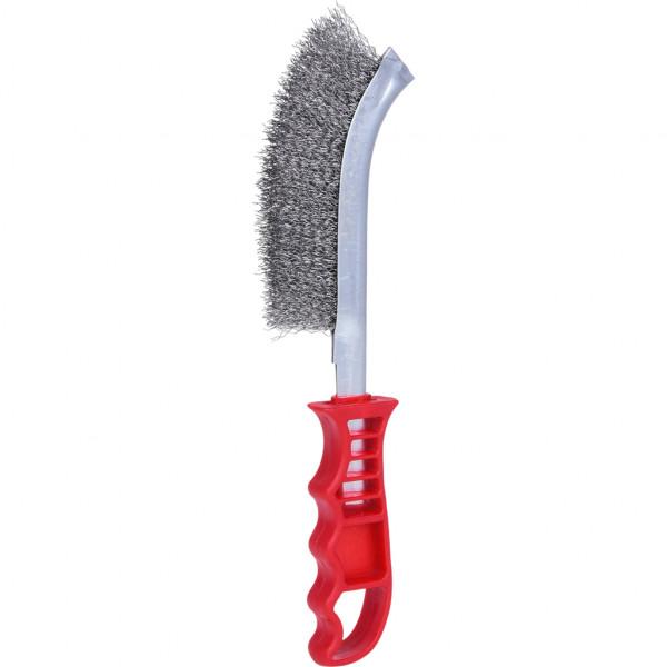 Perie de Sârmă Manuală KS TOOLS 201.2300, Fire Ondulate din Oțel, 250 mm, Mâner din Plastic