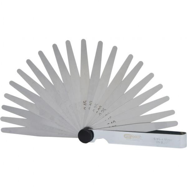 Set de 20 Lere KS TOOLS 300.0600, Grosime 0.05 - 1 mm, Calibru Conic, Oțel de Arc Călit