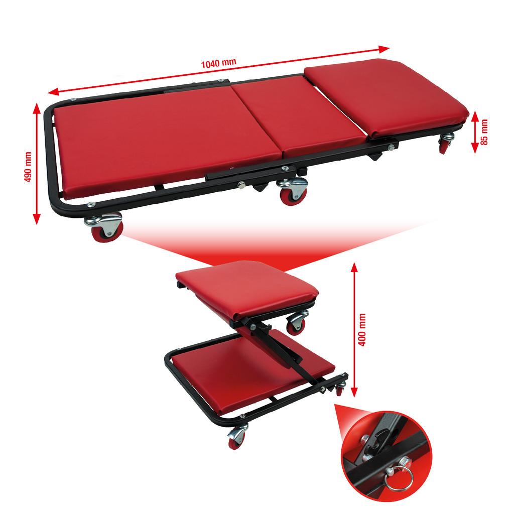 Banc de Lucru cu Pat și Scaun Pliant, Dimensiuni 1040x490 mm
