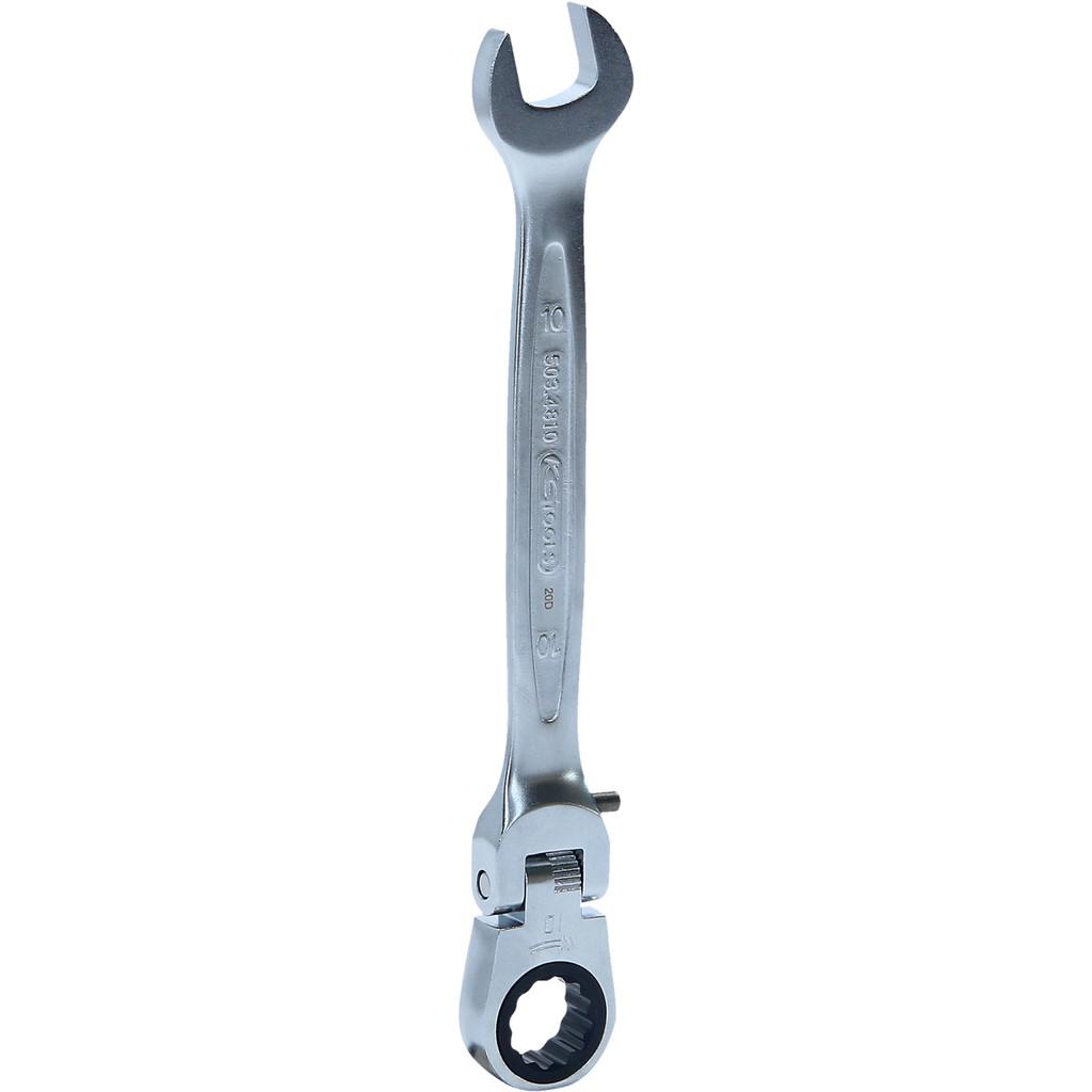Cheie inelară articulată cu clichet GEARplus, 10 mm, fixă