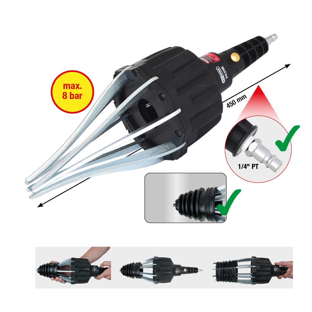 Dispozitiv de instalare a manșetelor pentru axe cu aer comprimat, 450 mm