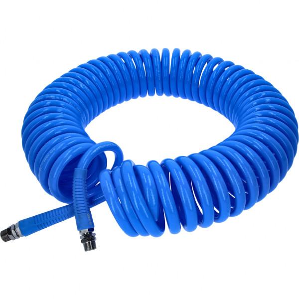 Furtun Spiralat pentru Aer Comprimat KS TOOLS 515.3340, Poliuretan, 10 mm x 15 m, Cuplă 3/8