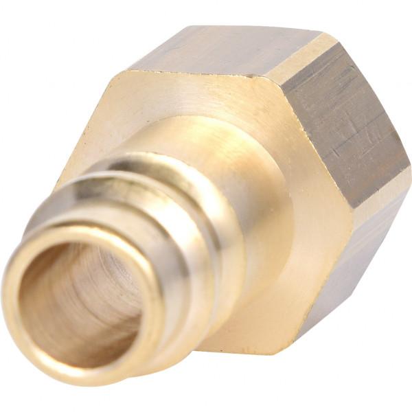 Niplu din alamă KS TOOLS KS515.3492, filet interior 1/4 inch, lungime 33 mm, cheie 17 mm