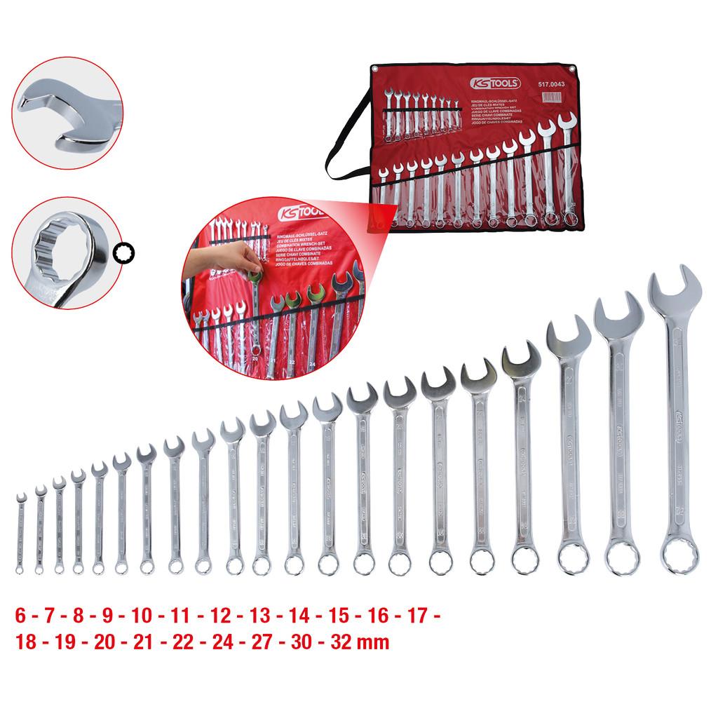Set de 21 Chei Inelare în Unghi, Dimensiuni 6-32 mm