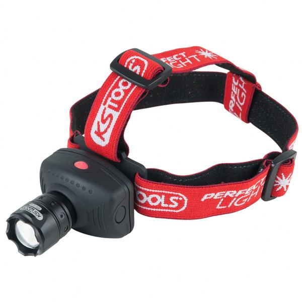 Lampă frontală KS TOOLS Perfect Light 550.1238, LED CREE 3W, poziție reglabilă, focalizare ajustabilă, 140 lumeni, protecție IPX3