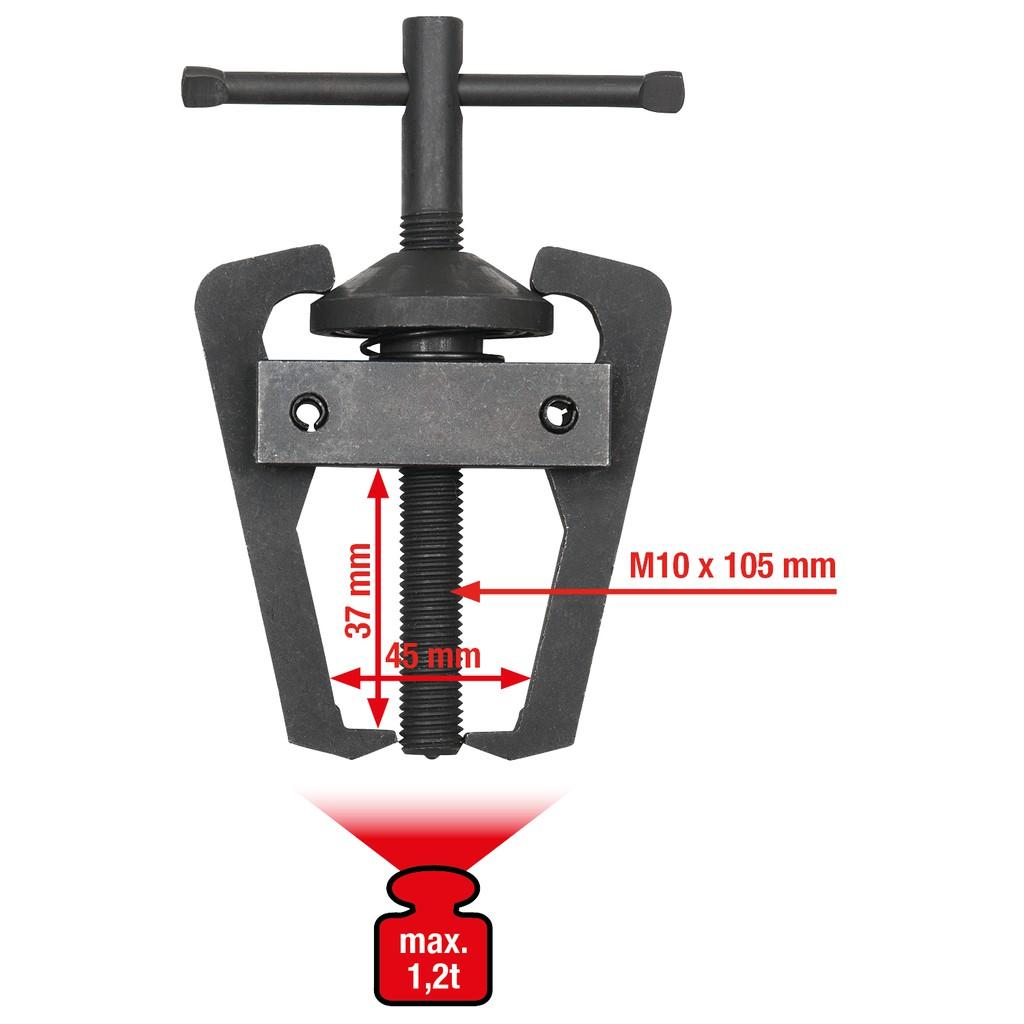 Extractor pentru brațul ștergătorului cu prindere pe borne polare, 2 brațe, 45 mm