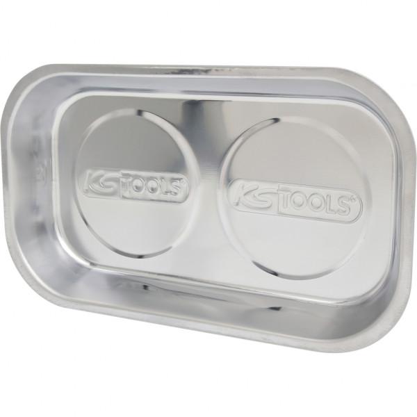 Tavă magnetică plată din oțel inoxidabil KS TOOLS 800.0151, 140 x 240 mm