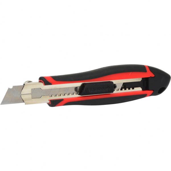 Cutter KS TOOLS 907.2175 cu lame detașabile, 180 mm lungime, lamă de 18 mm lățime, roșu/negru