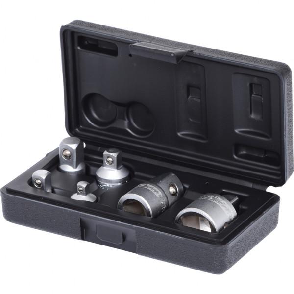 Set de 6 adaptoare KS TOOLS 911.0106 pentru chei, cu mărire și reducere, dimensiuni 1/2 inch, 1/4 inch, 3/8 inch, 3/4 inch, fabricate din oțel crom-vanadiu