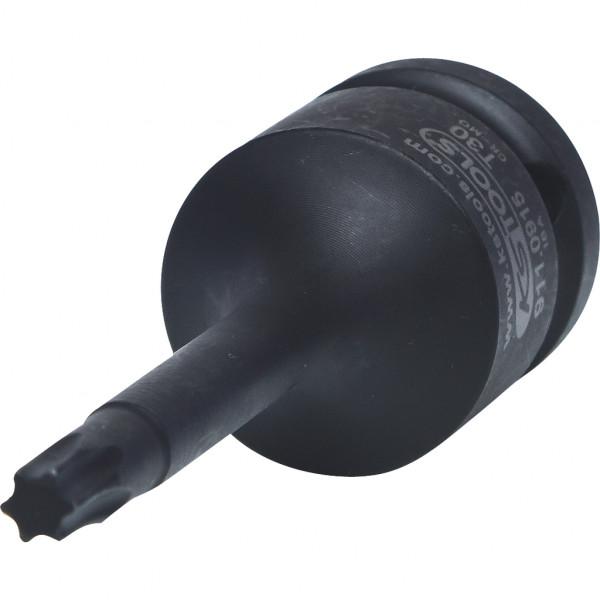 Cheie de Impact KS TOOLS 911.0915, Antrenor Pătrat 1/2 Inch, Profil Torx XZN T30, 78 mm, Oțel Crom-Molibden