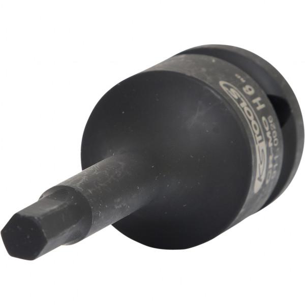 Cheie de Impact Hexagonală Lungă KS TOOLS 911.0926, 6 mm, Antrenor Pătrat 1/2 Inch, 78 mm, Oțel Crom-Molibden
