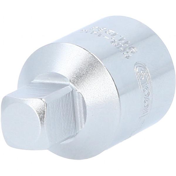 Adaptor reductor pentru chei KS TOOLS 911.1233, de la pătrat 1/2 inch la 3/4 inch, lungime 46 mm, oțel crom-vanadiu