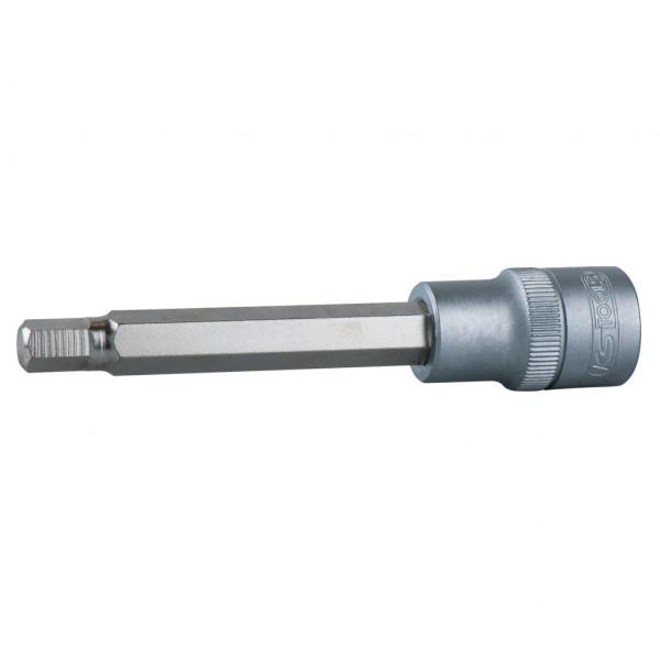 Cheie tubulară KS TOOLS 911.1326, profil hexagonal, 1/2 inch, deschidere 6 mm, lungime 110 mm, oțel crom-vanadiu