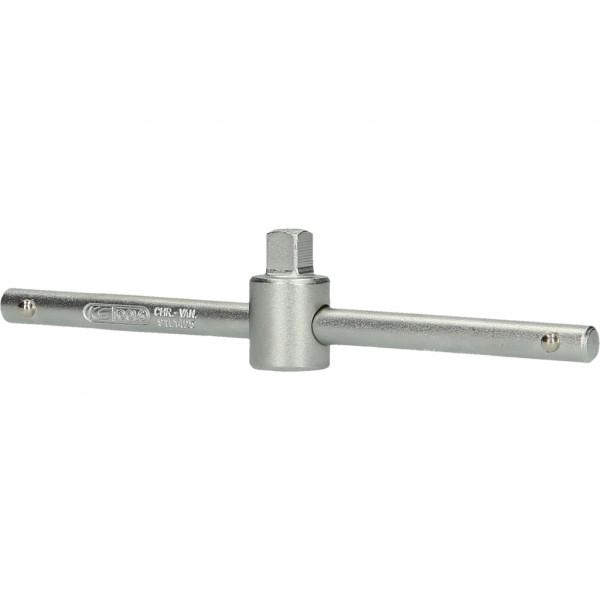 Mâner T pentru chei KS TOOLS 911.1425, antrenor pătrat culisant 1/4 inch, lungime 110 mm, oțel crom-vanadiu