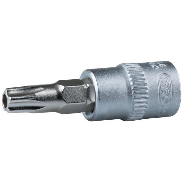 Cheie tubulară KS TOOLS 911.1465, profil Torx T25, antrenare pătrată 1/4 inch, lungime 37 mm, oțel crom vanadiu
