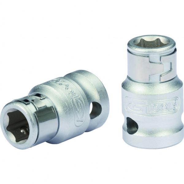 Adaptor pentru biți și cheie tubulară KS TOOLS 911.4331, mărime 3/8 x 5/16 inch, lungime 28 mm, oțel crom-vanadiu