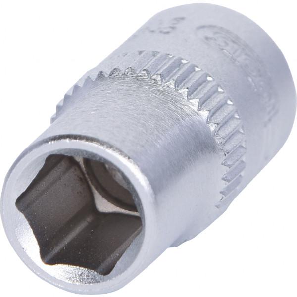 Cheie tubulară KS TOOLS 917.1407, pătrat de acționare 1/4 inch, profil hexagonal, deschidere 7 mm, lungime 25 mm, oțel crom-vanadiu