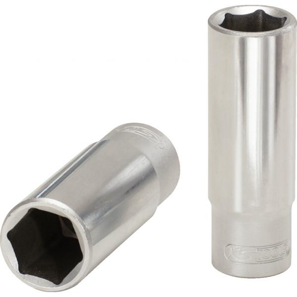 Cap cheie tubulară KS TOOLS 917.1430, pătrat de antrenare 1/4 inch, deschidere de 10 mm, lungime de 50 mm, oțel crom-vanadiu