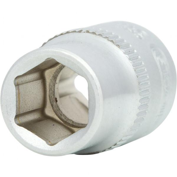 Cheie tubulară hexagonală KS TOOLS KS917.3810-E, prindere pătrată de 3/8 inch, deschidere de 10 mm, lungime 30 mm, oțel crom-vanadiu