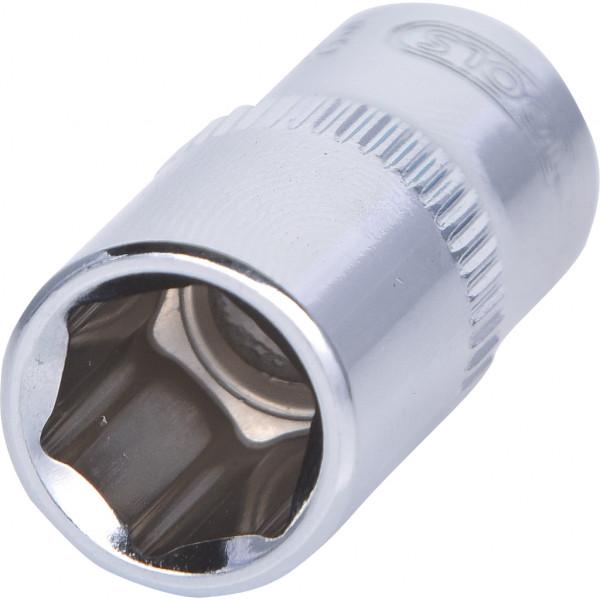 Cheie tubulară KS TOOLS 918.1408, pătrat de 1/4 inch, deschidere 8 mm, lungime 25 mm, oțel crom-vanadiu