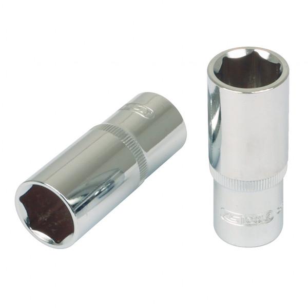 Cheie tubulară KS TOOLS 918.1430, pătrat de acționare 1/4 inch, deschidere 10 mm, lungime 50 mm, oțel crom-vanadiu