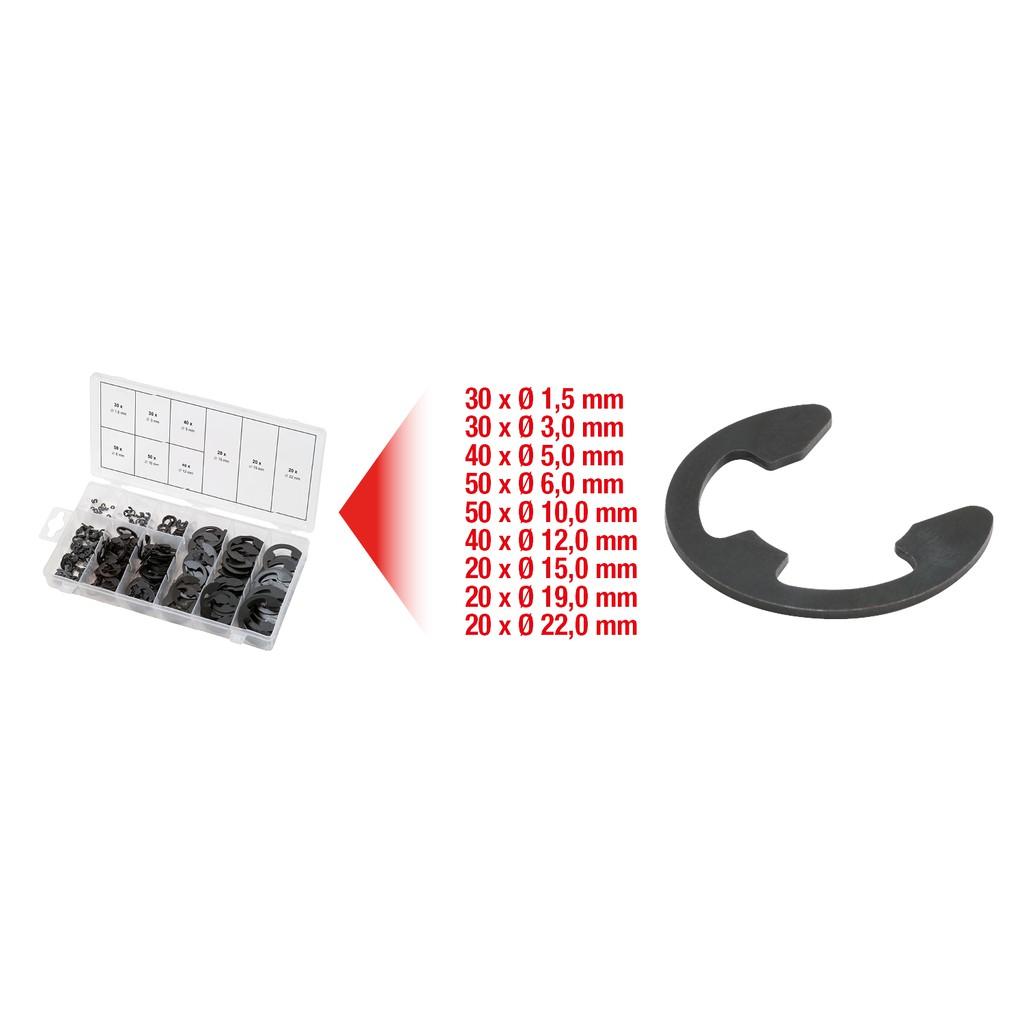 Set de 300 de Inele de Siguranță E, Dimensiuni Ø1,5-22mm