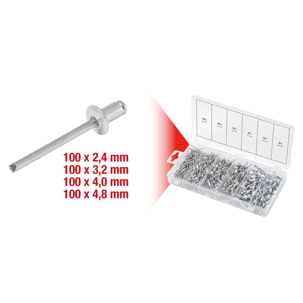 Set de 400 de nituri oarbe - Diverse mărimi și tipuri
