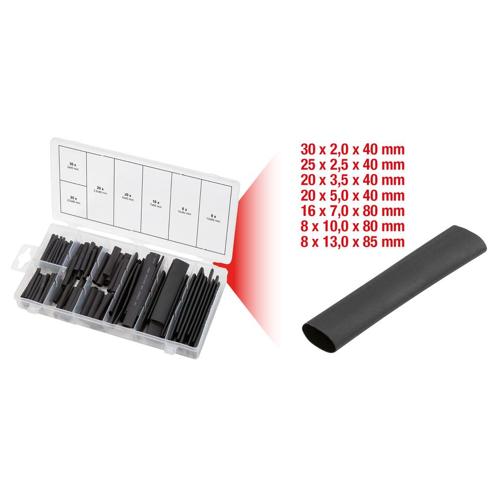 Set de 127 de furtunuri retractabile, dimensiuni variate de la 2,0x40 mm la 13x80 mm
