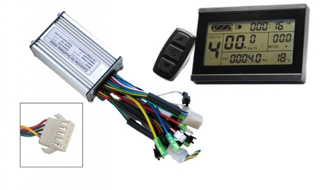 Display și controller pentru bicicleta electrică KT LCD3 (36V - 48V / 500W)