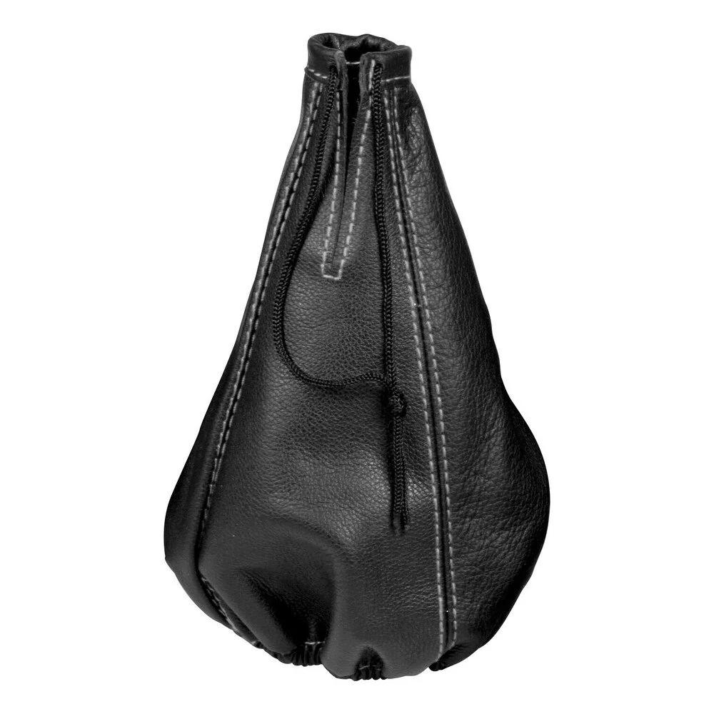Manson Universal pentru Schimbător de Viteze LAMPA LAM05006, Piele Naturală, Negru cu Cusături Gri