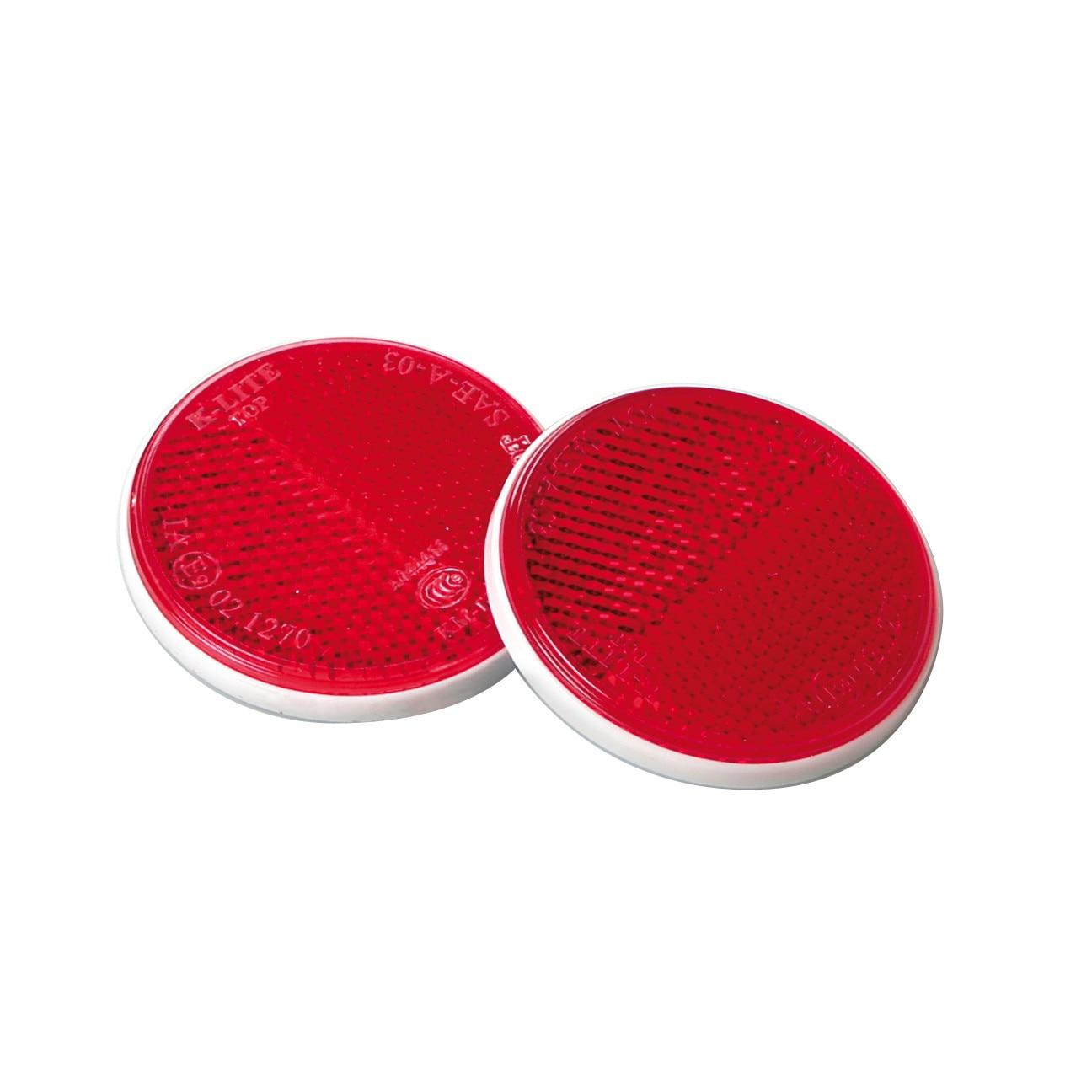 Set de Catadioptri Reflectorizanți Lampa LAM20546, Diametru 65mm, 2 Bucăți, Roșu