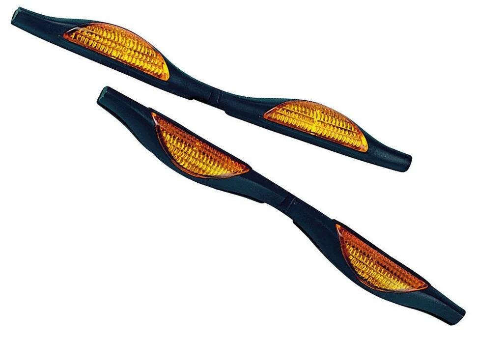 Set de 2 Protecții pentru Portieră LAMPA Wave, Model LAM20658, Prindere Snap-On, Elemente Reflectorizante, Lungime 200 mm