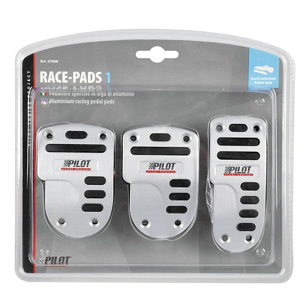 Set de 3 plăcuțe pentru pedale auto LAMPA Race LAM27998, din aluminiu