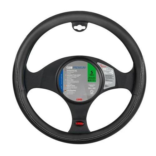 Husă volan LAMPA Club LAM33115, material ecologic perforat, mărimea M (35-37 cm), culoare neagră