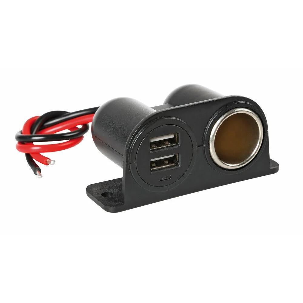 Priză auto cu încărcător USB LAMPA Extra Power, model LAM38967, cu indicator LED și protecție la suprasarcină