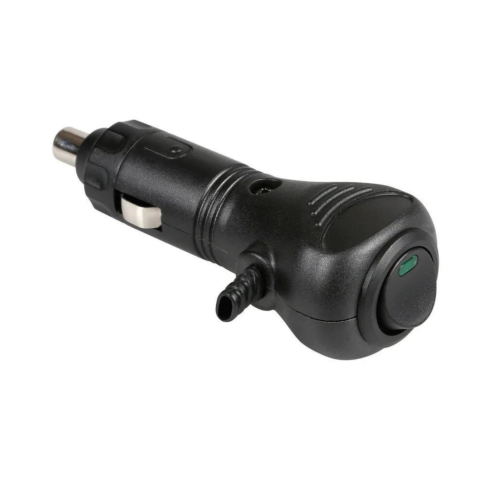 Adaptor auto pentru brichetă LAMPA LAM39003, cu întrerupător ON/OFF și LED verde, max 10A