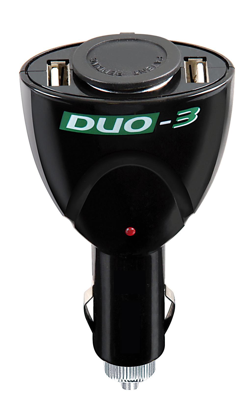 Adaptor auto pentru brichetă Lampa DUO-3 LAM39047, 12V, cu 2 porturi USB