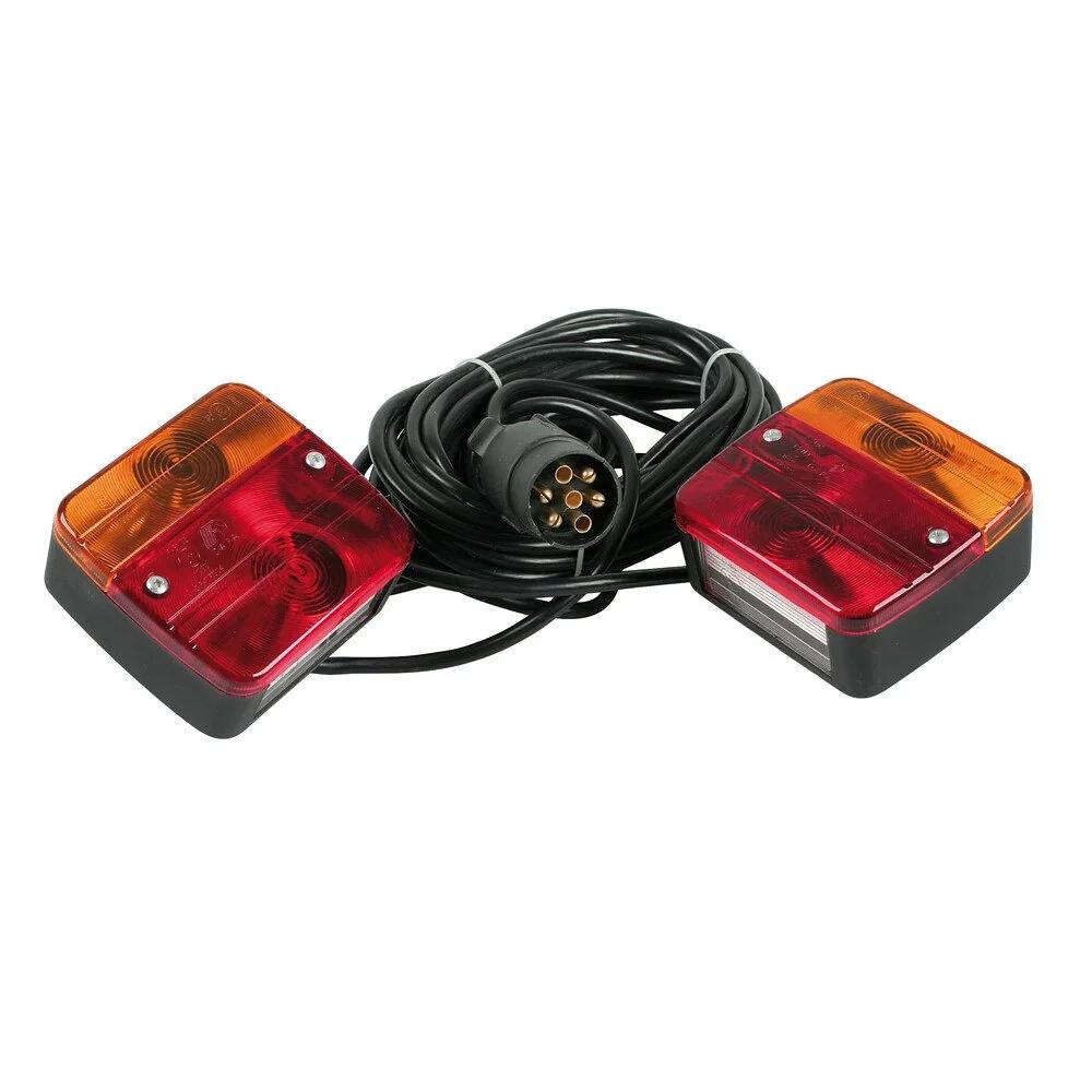 Set de 2 Lămpi Stop LAMPA Pronto Fari LAM41516, Cablu de Alimentare de 7.5 m, Mufă cu 7 Pini, Becurile Incluse: P21W, P21/5W